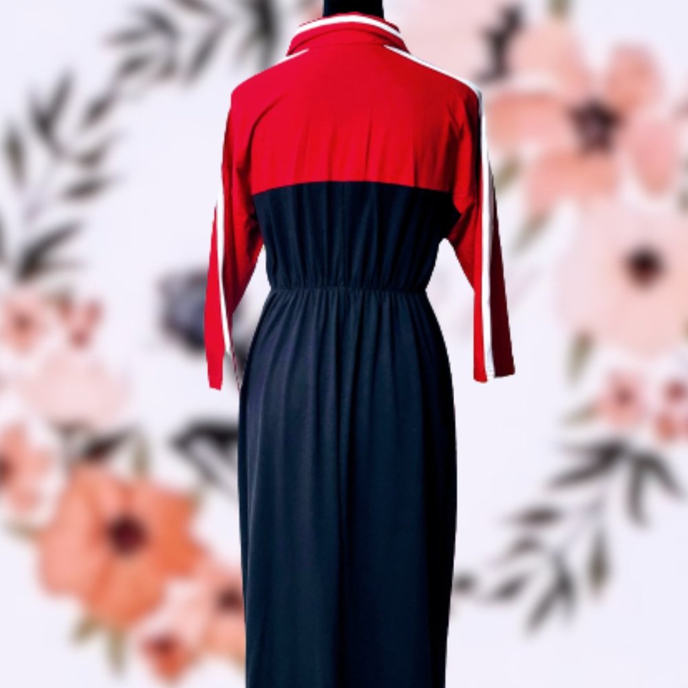🎉HP*Last One*🆕 Sporty Color-block Polo Shirt Dress M - Picture 6 of 9